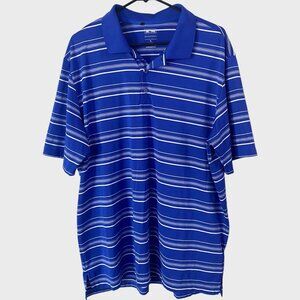 Adidas Puremotion Striped Polo Golf Shirt Men's XL Active Stretch Athletic Wear